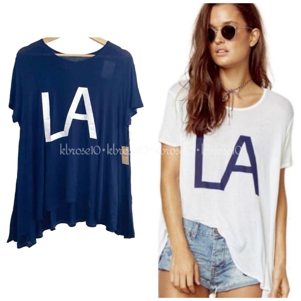 Daydream Nation Graphic LA SS Tee in Navy Blue New with Tags Size XS